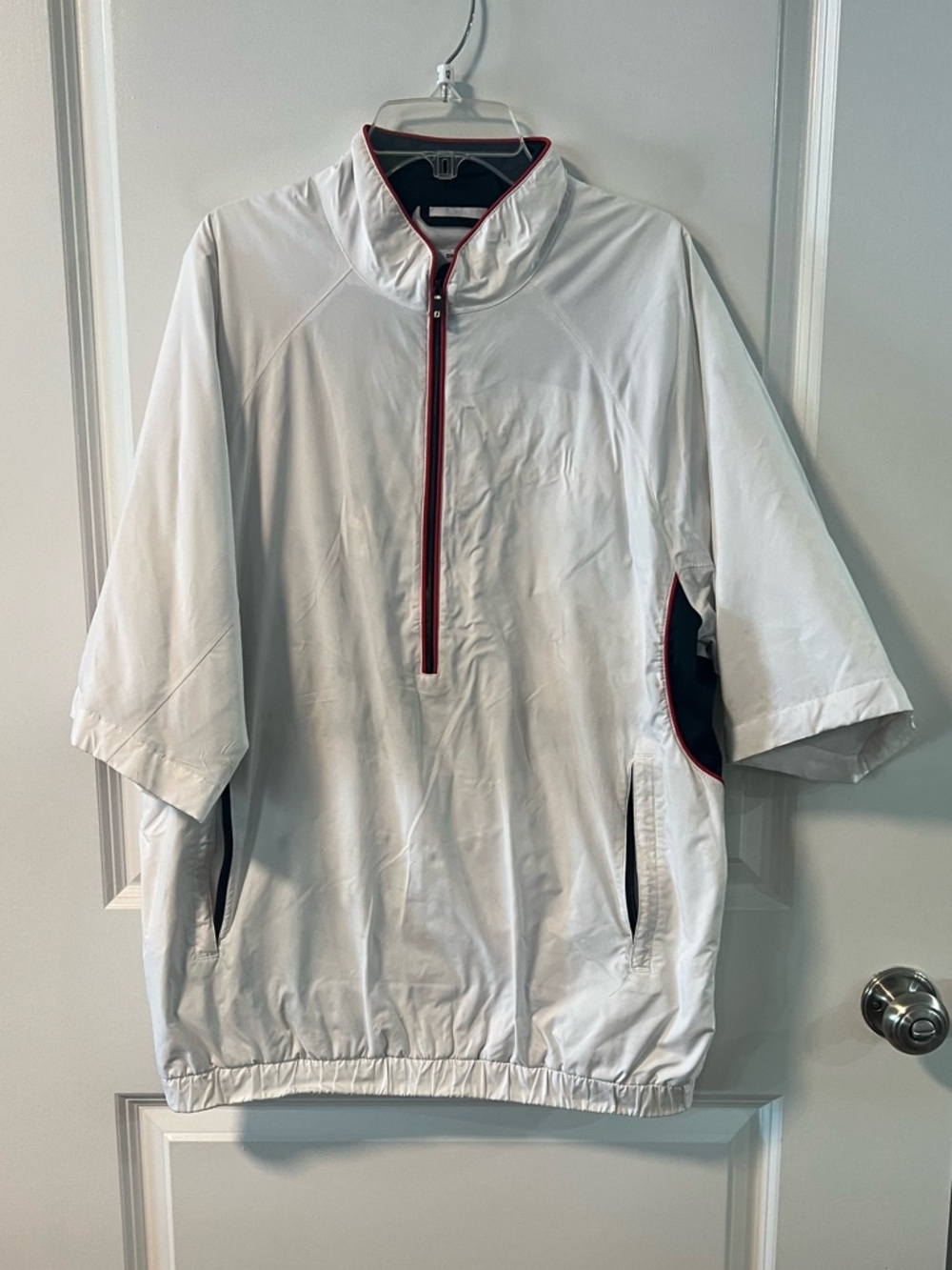 Footjoy Dryjoys Tour Collection Mens Medium Golf 1/2 Zip Short Sleeve Jacket